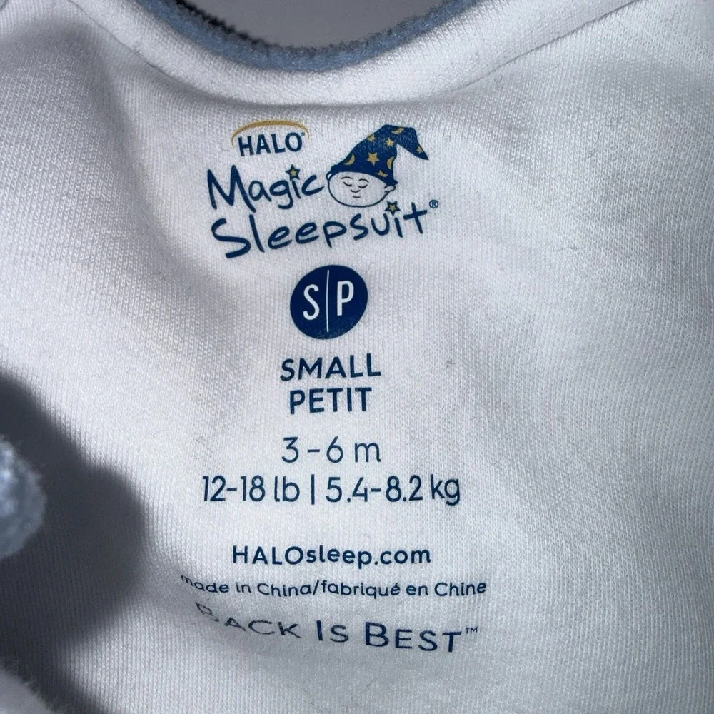 Baby Merlin's Magic Sleepsuit Small 3-6 Months Light Blue Infant Sleep Sack - Picture 3 of 6